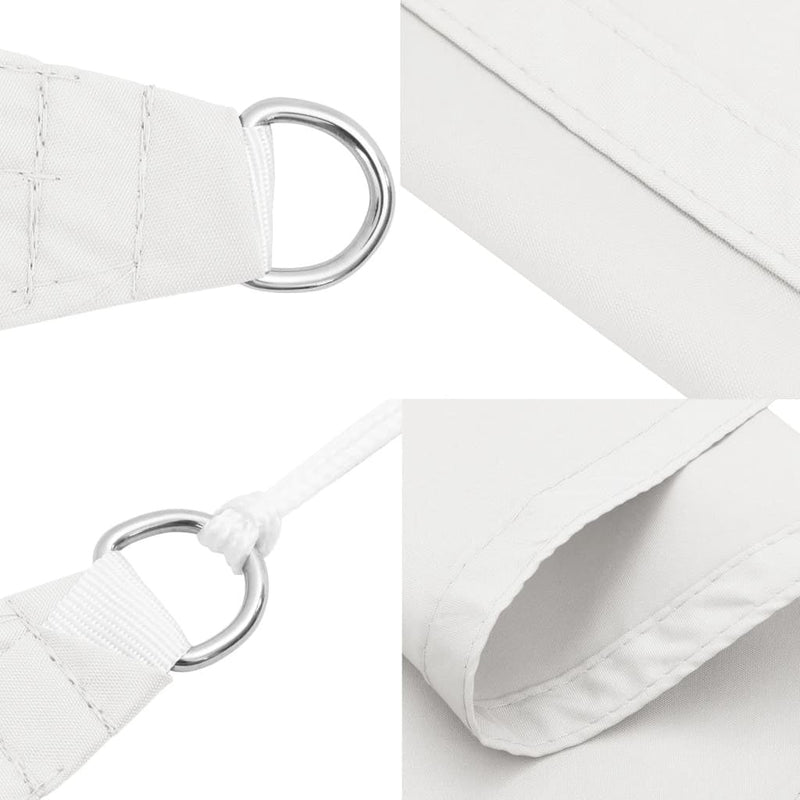 Parasole a Vela Oxford Triangolare 5×6×6 m Bianco - Image 62 of 76