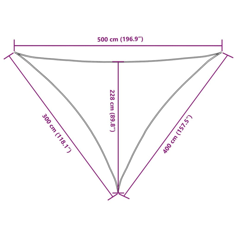 Parasole a Vela Triangolare Oxford 3×4×5 m Antracite - Image 66 of 80