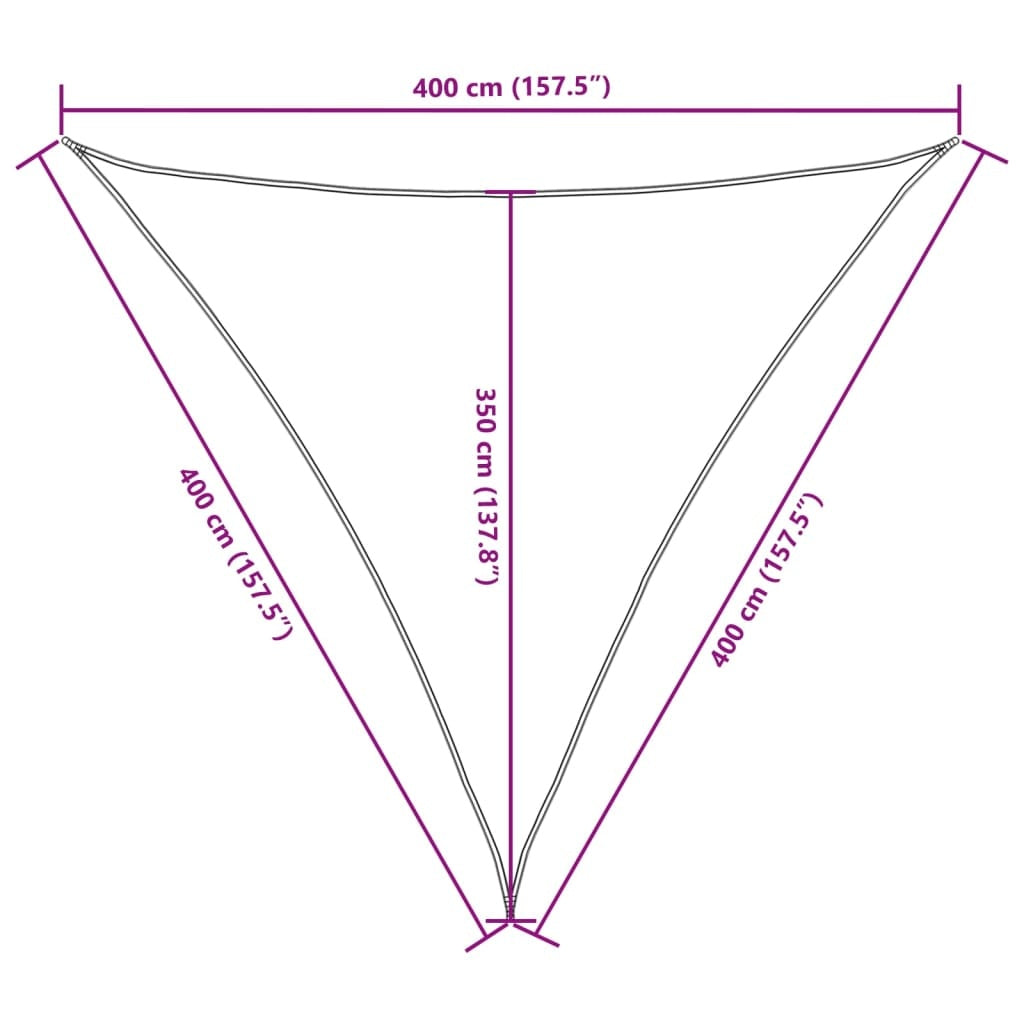 Parasole a Vela Triangolare Oxford 3×4×5 m Antracite - Image 67 of 80