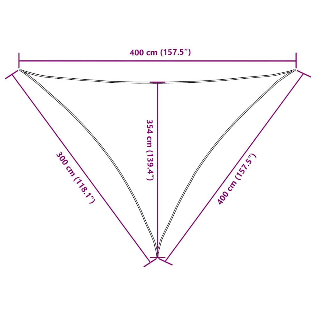 Parasole a Vela Triangolare Oxford 3×4×5 m Antracite - Image 68 of 80