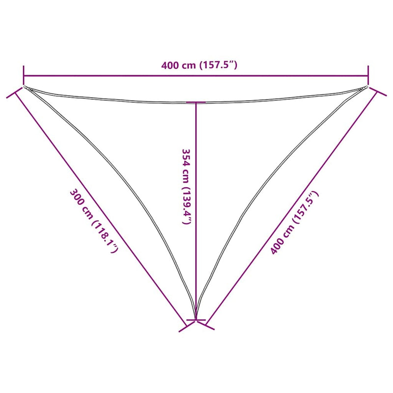 Parasole a Vela Triangolare Oxford 3×4×5 m Antracite - Image 68 of 80