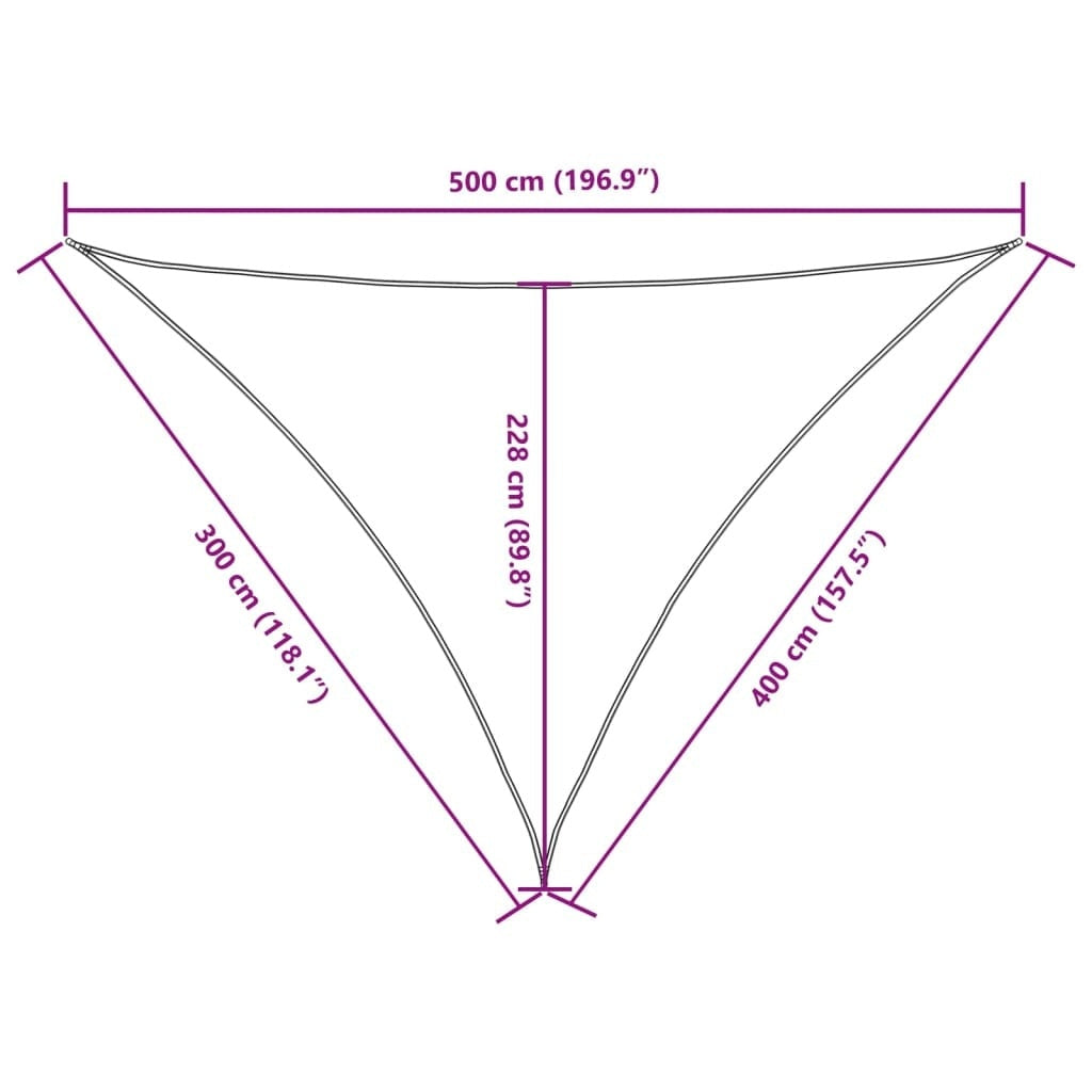 Parasole a Vela Triangolare Oxford 3×4×5 m Antracite - Image 80 of 80