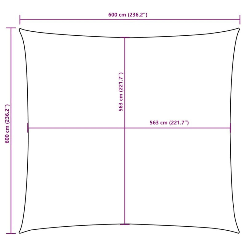 Vela Parasole Quadrata in Tela Oxford 6×6 m Crema - Image 24 of 35