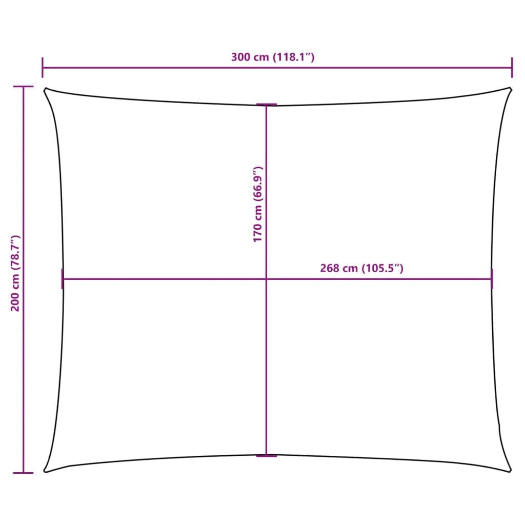 Parasole a Vela Oxford Rettangolare 2×3,5 m Blu - Image 40 of 40