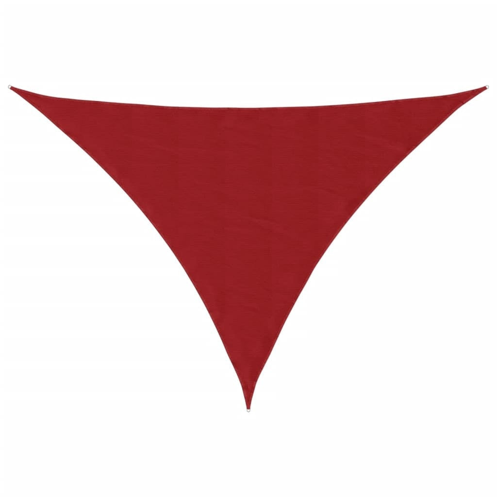 Parasole a Vela Triangolare in Tessuto Oxford Rivestito in PU 3×4×4 m Rosso - Image 14 of 40
