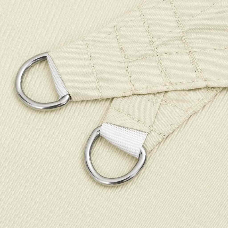 Parasole a Vela in Tessuto Oxford Rettangolare 3×4,5 m Crema - Image 25 of 36
