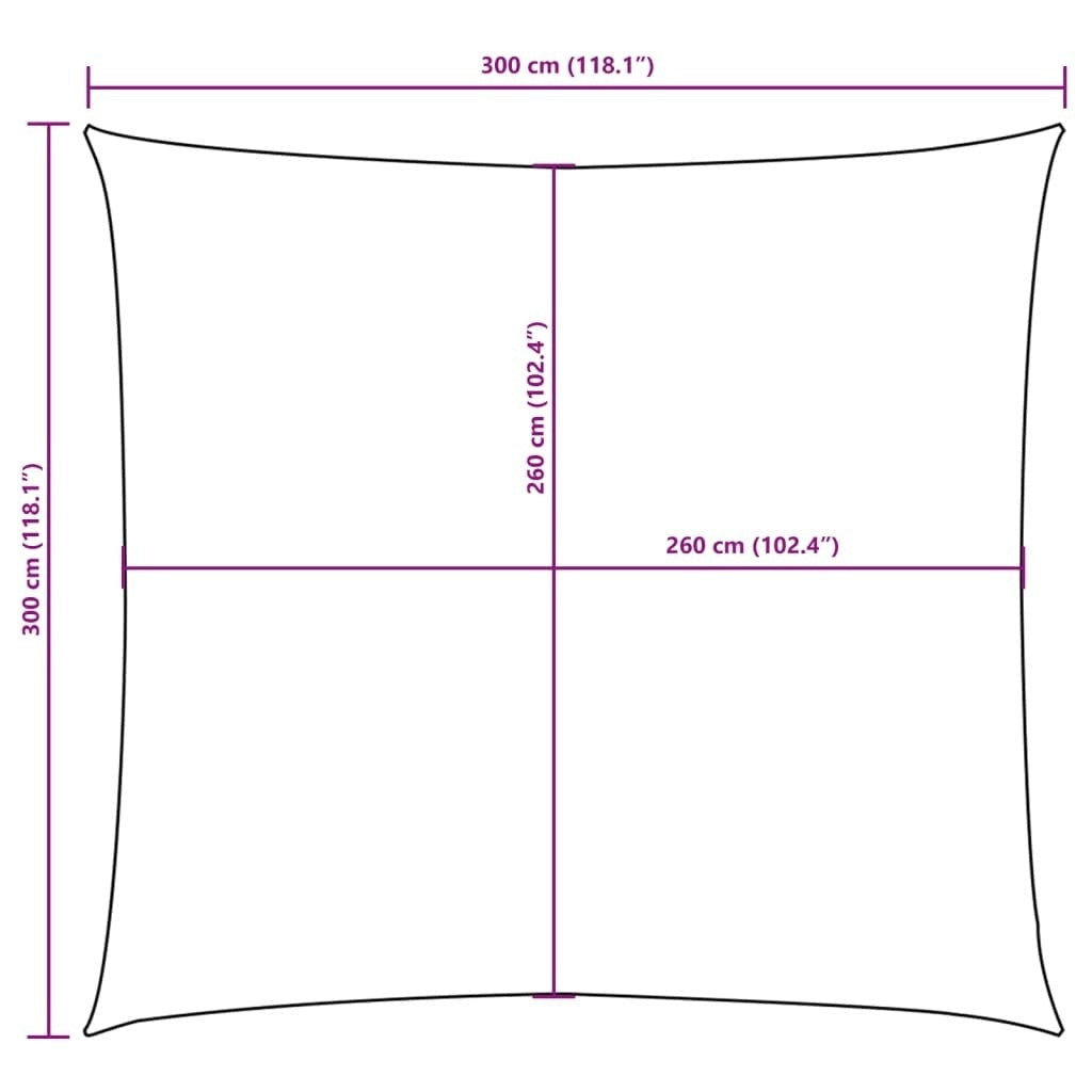 Vela Parasole Quadrata in Tessuto Oxford Rivestito PU 3×3 m Antracite - Image 19 of 23