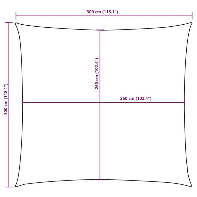 Vela Parasole Quadrata in Tessuto Oxford Rivestito PU 3×3 m Antracite - Image 19 of 23