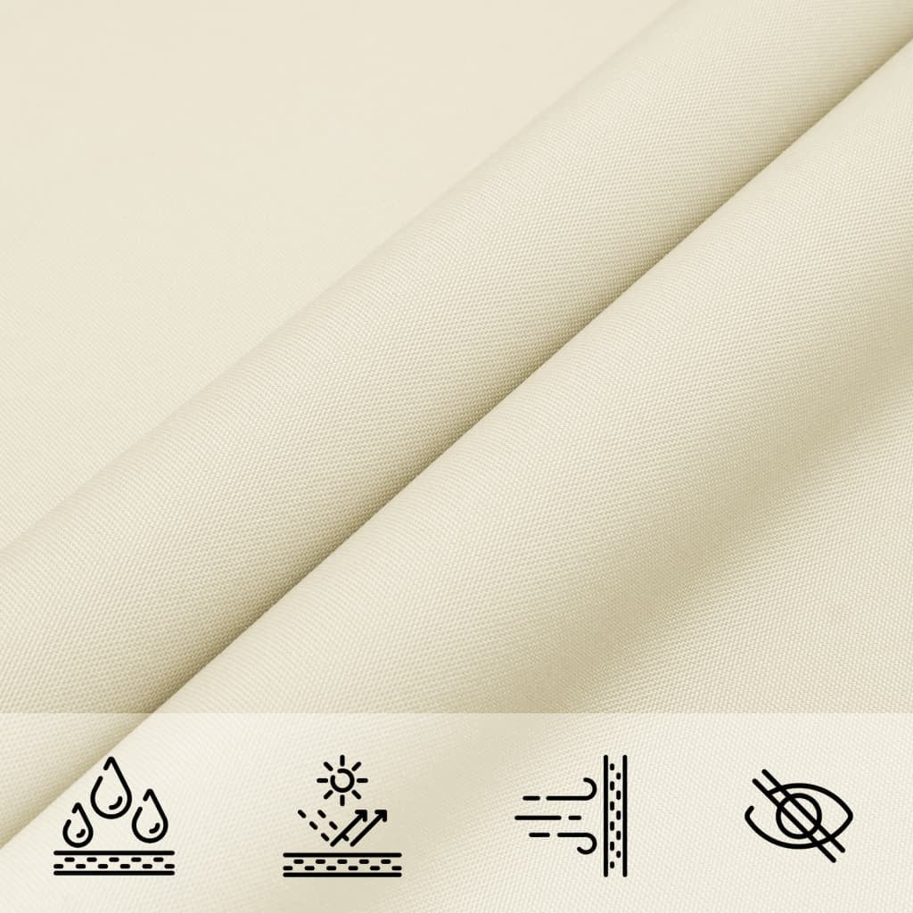 Parasole a Vela in Tessuto Oxford Rettangolare 3×4,5 m Crema - Image 30 of 36