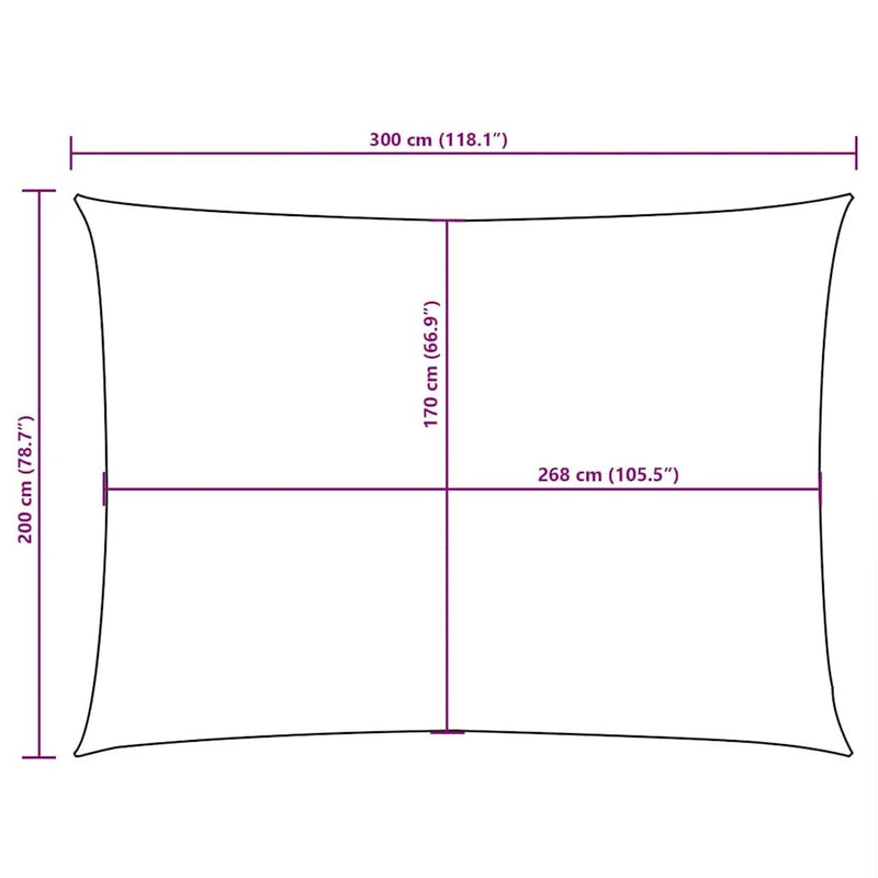 Parasole a Vela Oxford Rettangolare 2×3 m Blu - Image 34 of 34