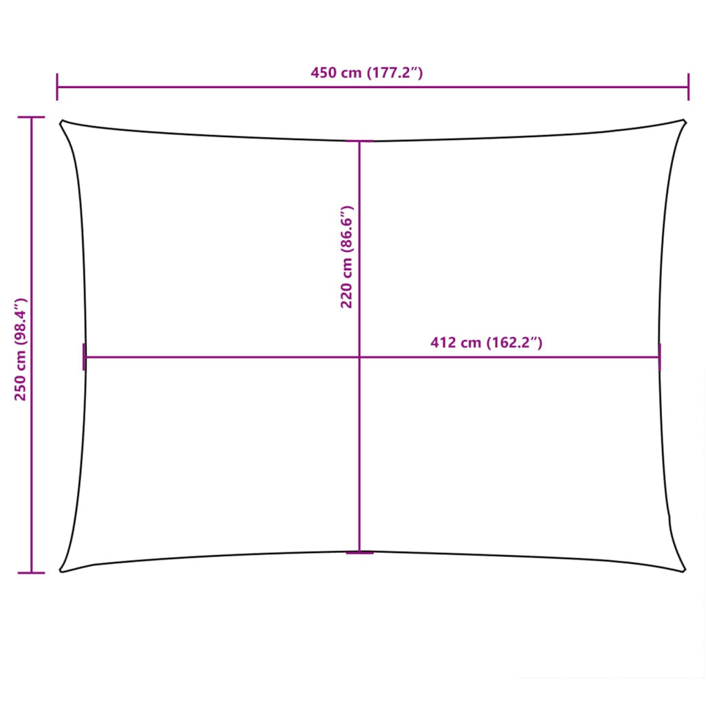 Parasole Vela Oxford Rettangolare 2,5×4,5 m Blu - Image 37 of 40
