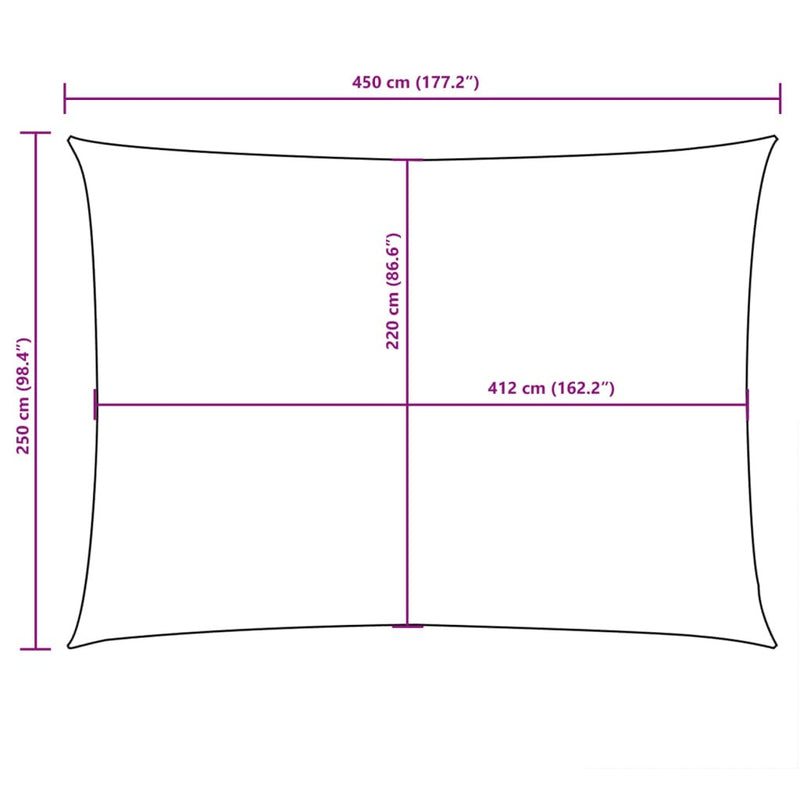 Parasole Vela Oxford Rettangolare 2,5×4,5 m Blu - Image 40 of 40