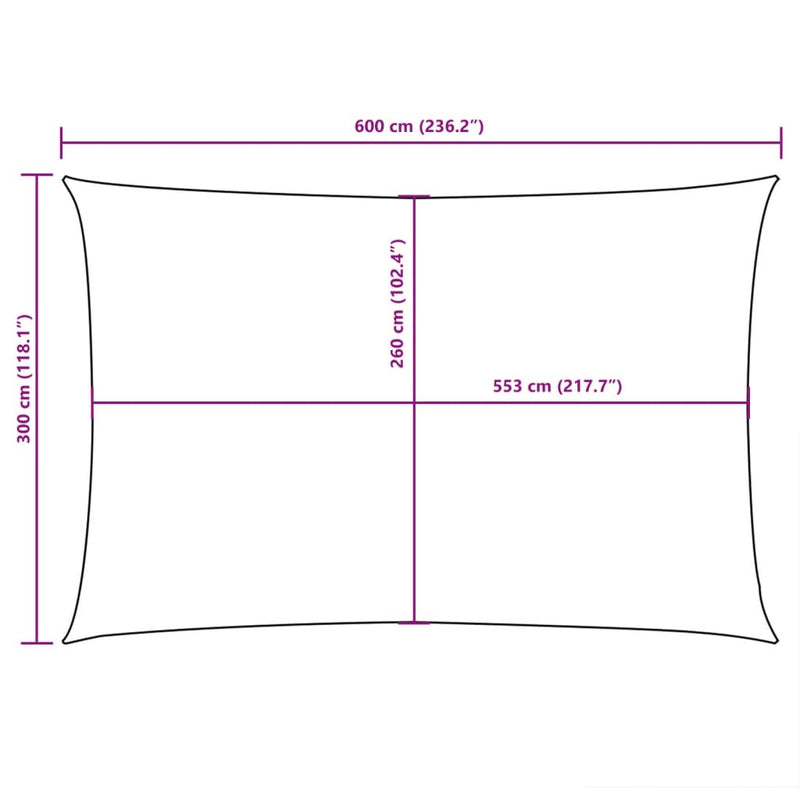 Parasole a Vela in Tessuto Oxford 3×6 m Blu - Image 34 of 37