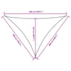 Parasole a Vela Oxford Triangolare 5×6×6 m Blu - Image 40 of 40
