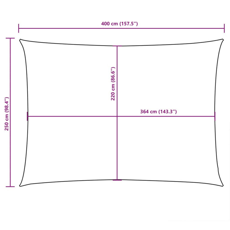 Parasole a Vela Oxford Rettangolare 2,5×4 m Verde Scuro - Image 35 of 36