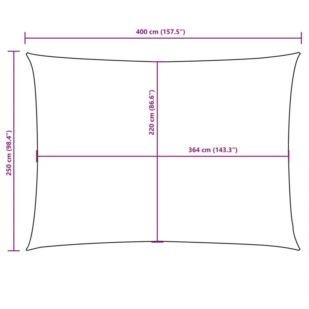 Parasole a Vela Oxford Rettangolare 2,5×4 m Verde Scuro - Image 36 of 36