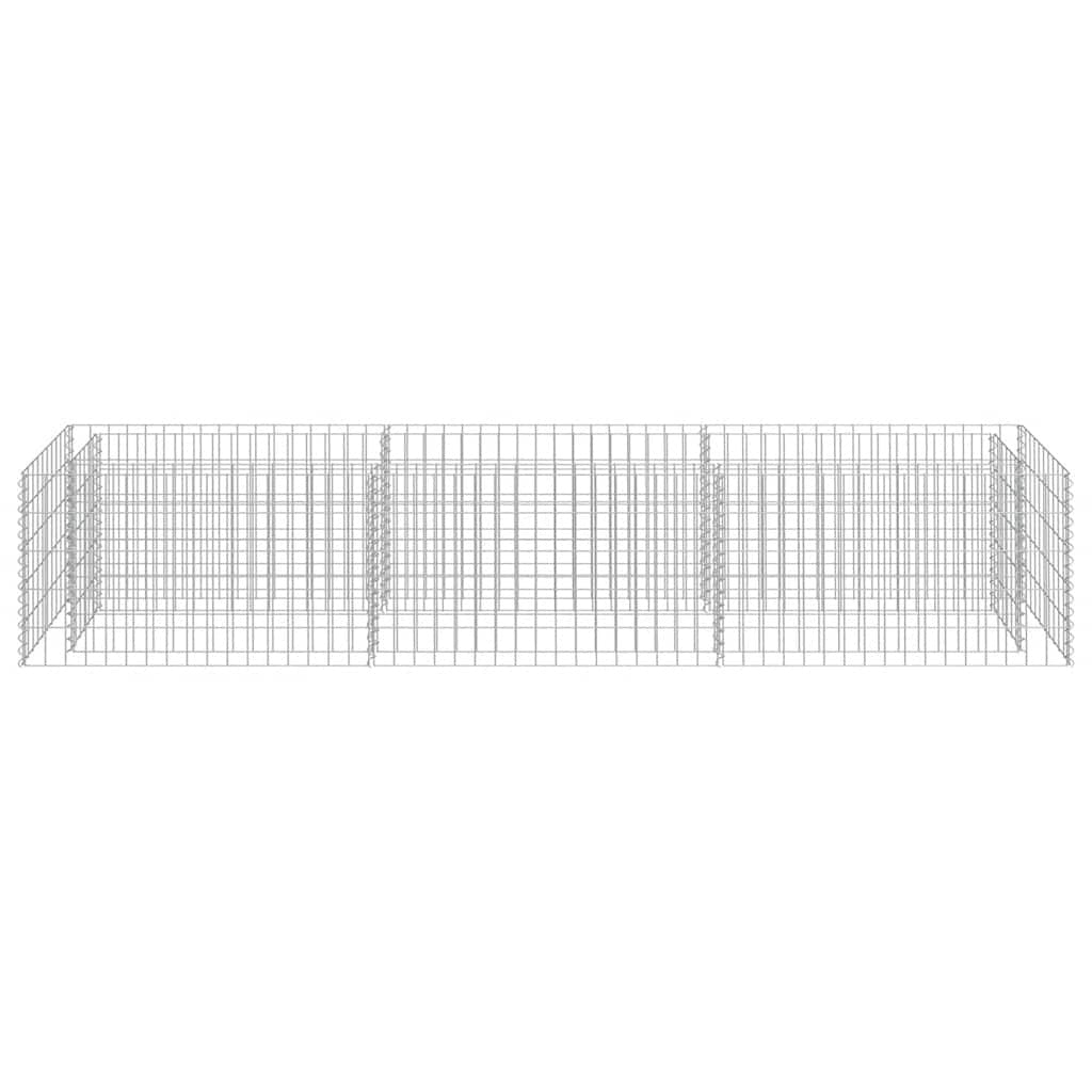 Gabbione Letto Rialzato in Acciaio Zincato 270×50×50 cm Argento - Image 19 of 23