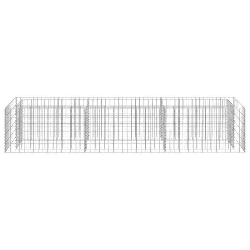 Gabbione Letto Rialzato in Acciaio Zincato 270×50×50 cm Argento - Image 19 of 23