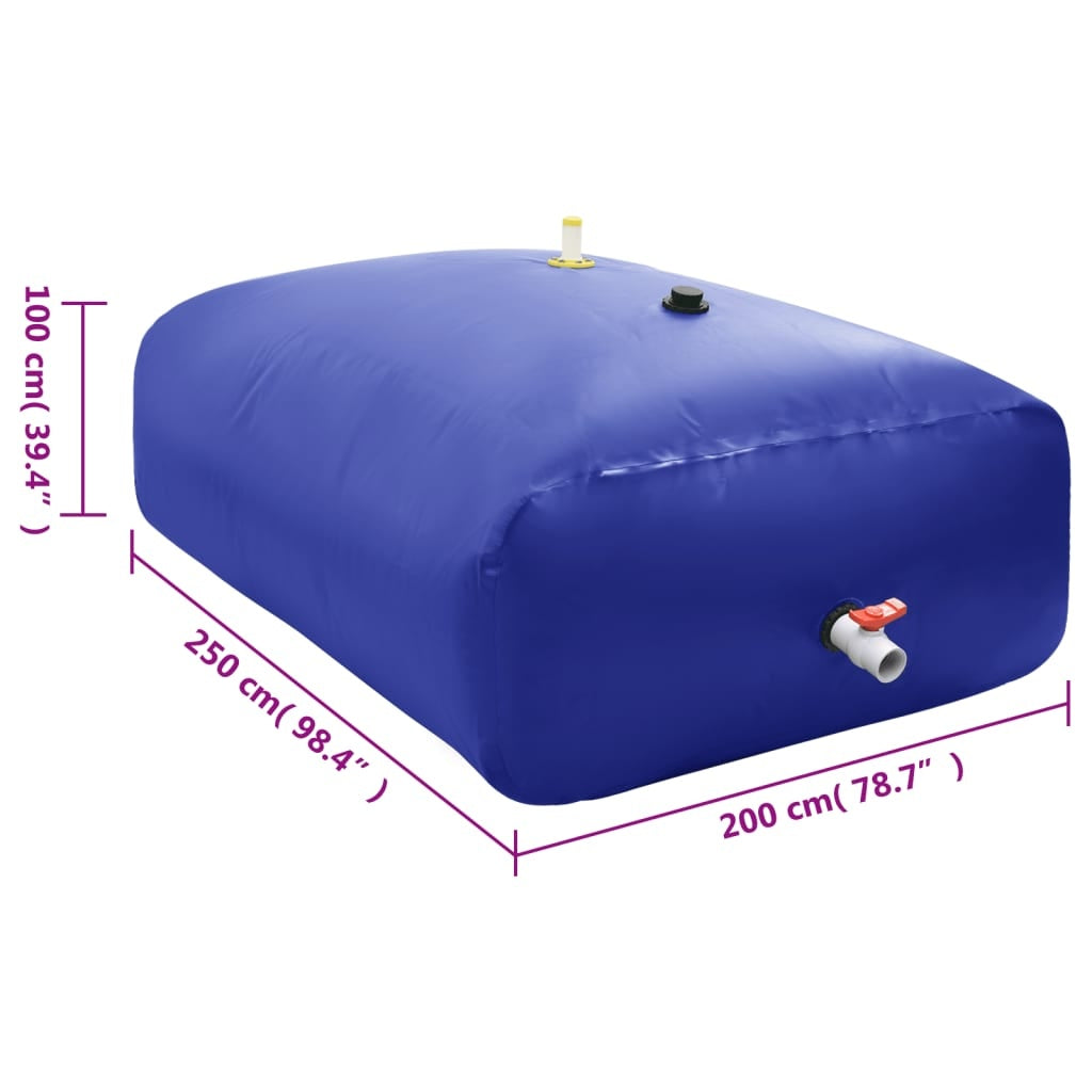 Serbatoio Acqua Pieghevole in PVC 5000 L, 250×200×100 cm, Blu - Image 26 of 28