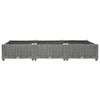 Fioriera Rialzata in Polipropilene con Motivo Rattan 120×40×23 cm Grigio Chiaro - Image 2 of 11