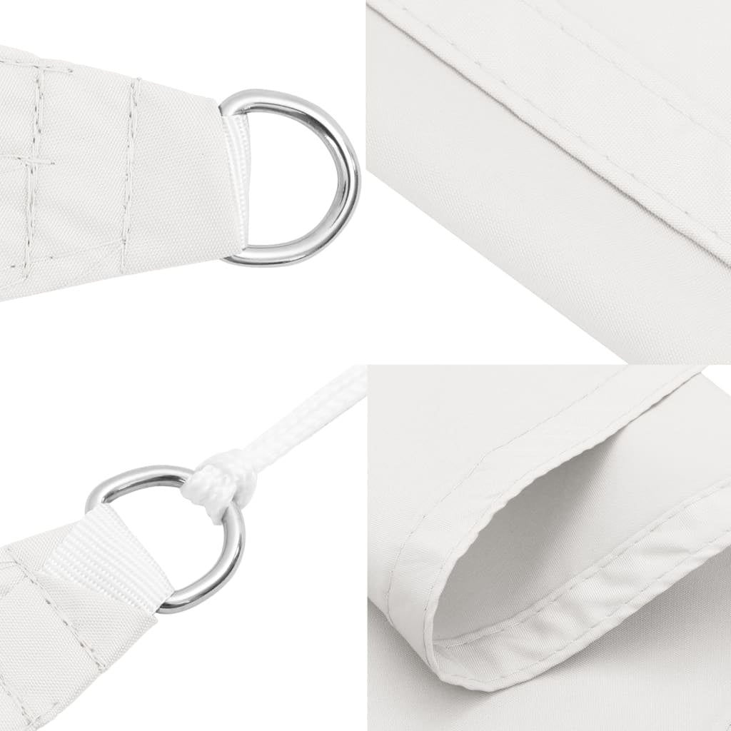 Parasole a Vela Tessuto Oxford Triangolare 4×4×5,8m Bianco - Image 27 of 40