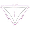 Parasole a Vela Tessuto Oxford Triangolare 4×4×5,8m Bianco - Image 40 of 40