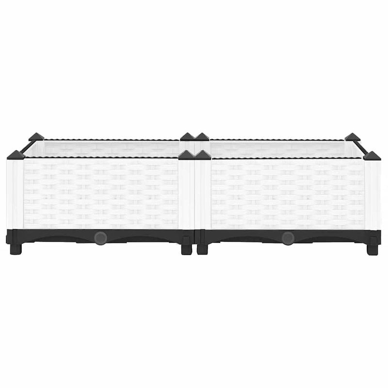 Fioriera Rialzata Polipropilene 80×40×23 cm Bianco - Image 1 of 32