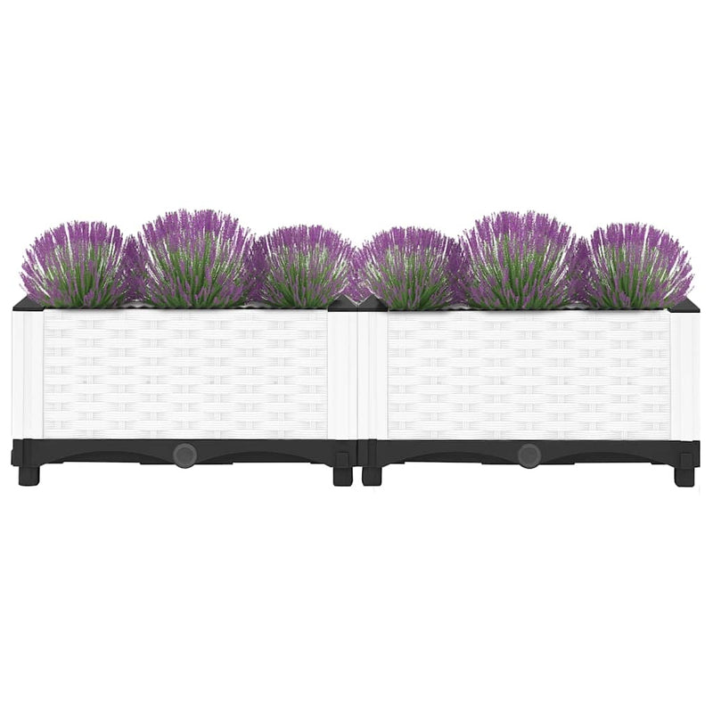 Fioriera Rialzata Polipropilene 80×40×23 cm Bianco - Image 14 of 32