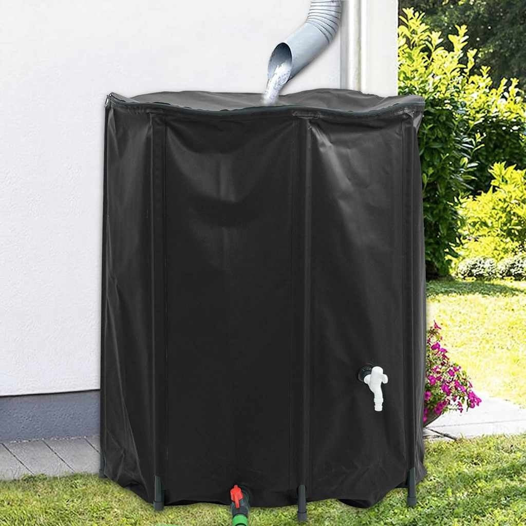 Serbatoio Acqua Pieghevole in PVC 1250 L, 120×110 cm, Nero - Image 2 of 40
