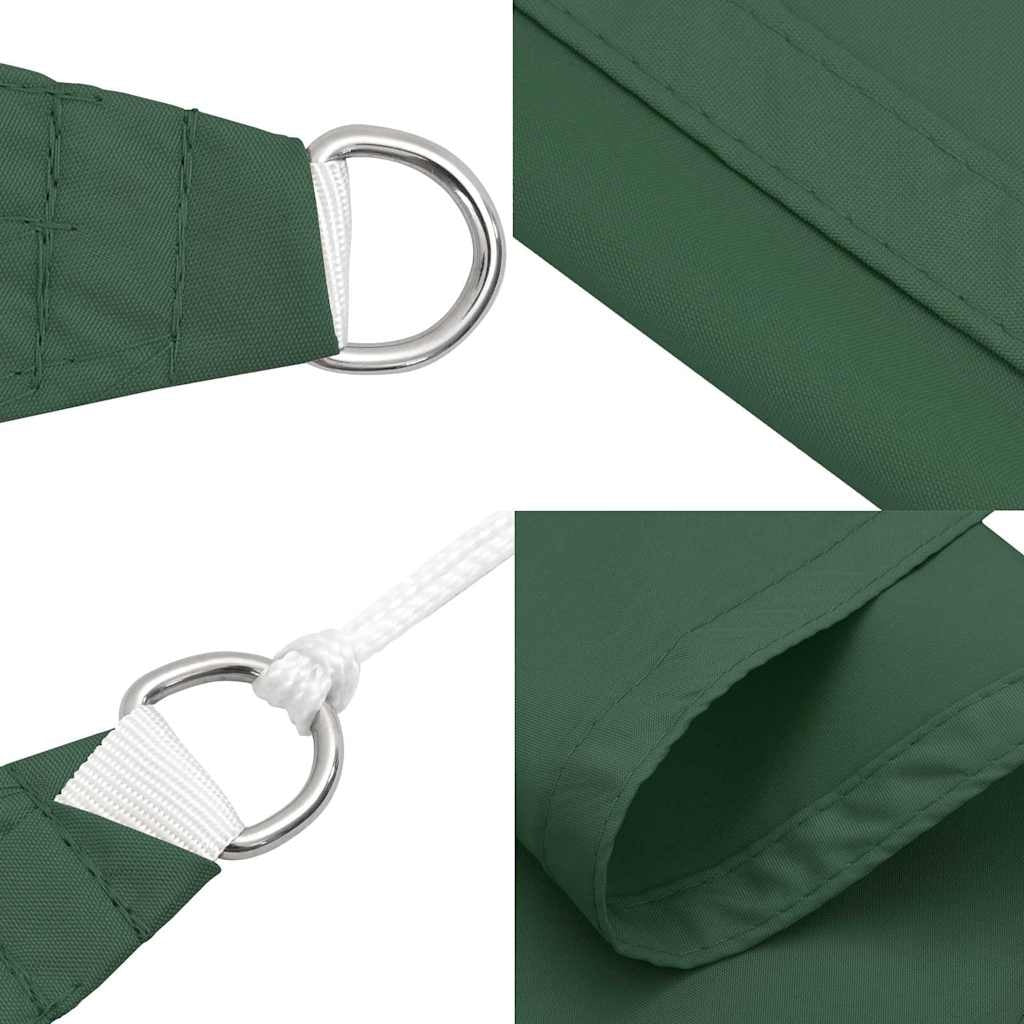 Parasole a Vela Triangolare in Tessuto Oxford 5×5×6 m Verde Scuro - Image 16 of 23