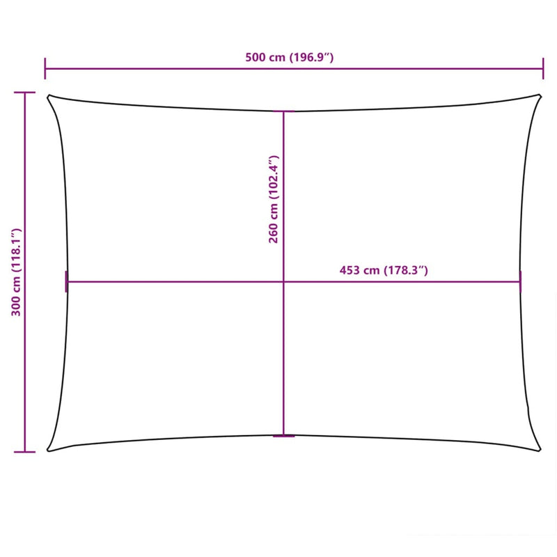 Parasole a Vela Oxford Rettangolare 3×5 m Antracite - Image 12 of 12