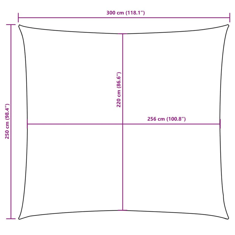 Parasole a Vela Rettangolare in Tessuto Oxford 2,5×3 m Antracite - Image 36 of 36