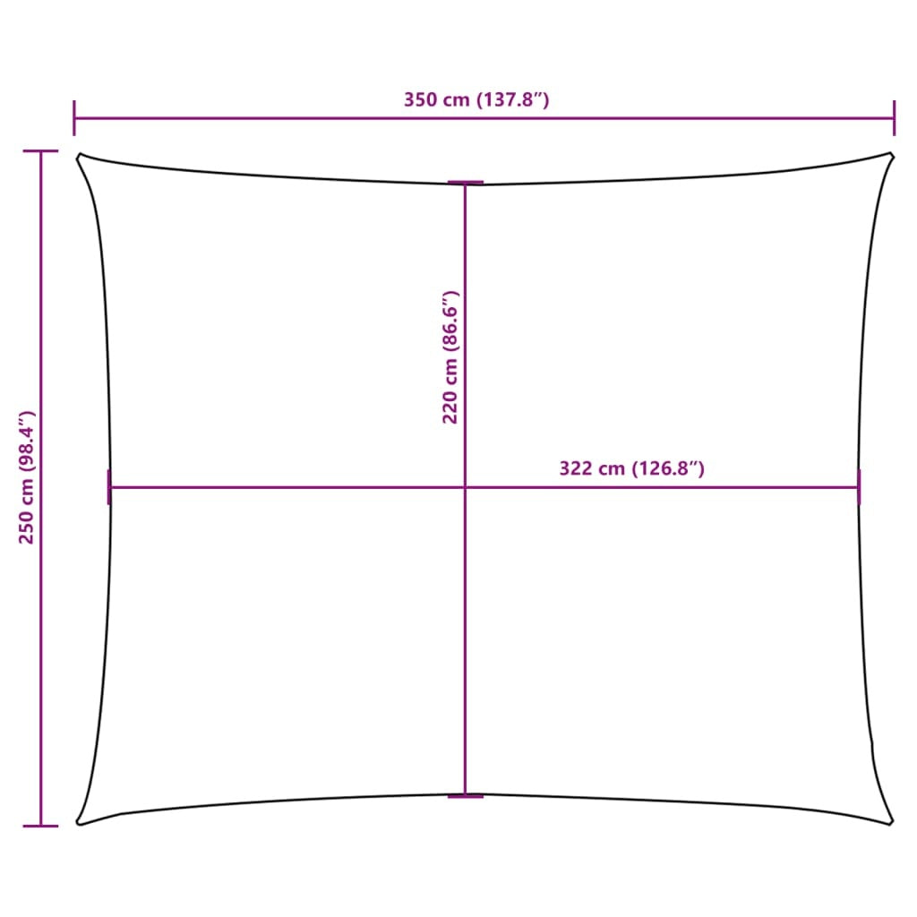 Parasole a Vela in Tessuto Oxford 2,5×3,5 m Antracite - Image 35 of 36