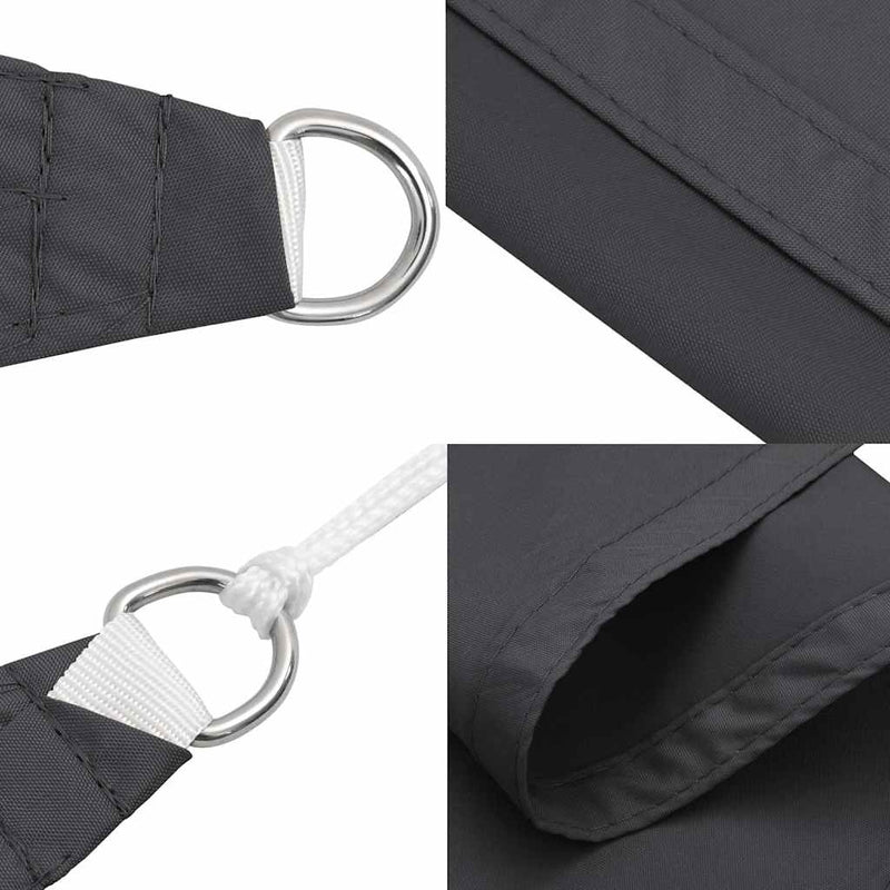 Parasole a Vela Oxford con Rivestimento in PU Rettangolare 5×8 m Antracite - Image 26 of 32