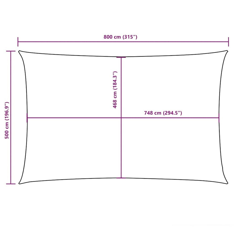 Parasole a Vela Oxford con Rivestimento in PU Rettangolare 5×8 m Antracite - Image 32 of 32