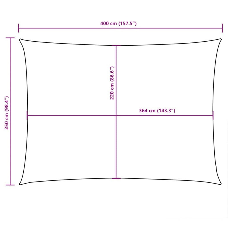 Parasole a Vela Oxford Rettangolare 2,5×4 m Rosso - Image 40 of 40