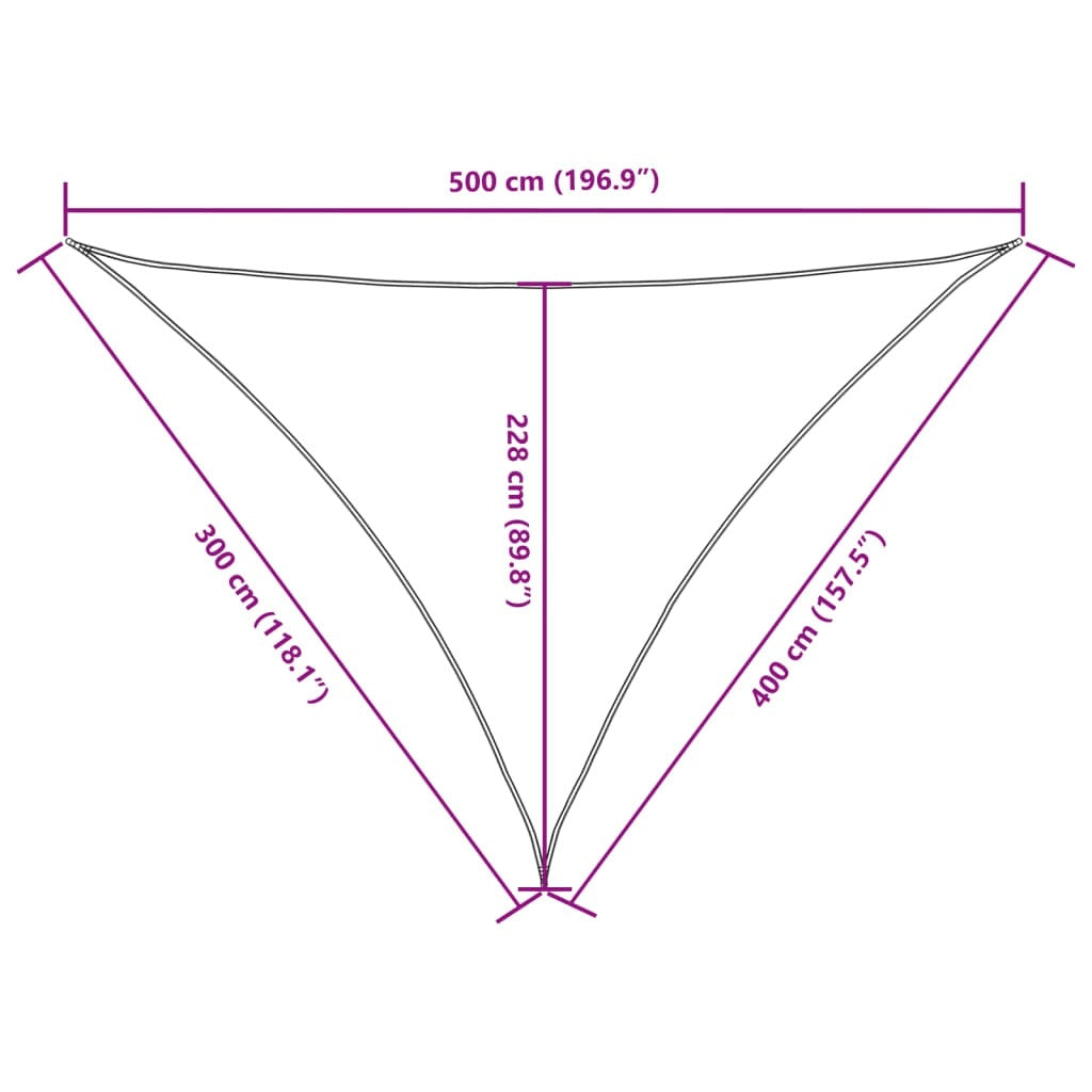 Parasole a Vela in Tessuto Oxford 3×4×5 m Rosso - Image 40 of 40