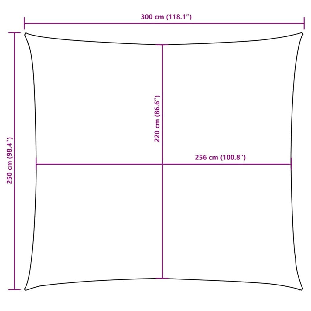 Parasole a Vela in Tessuto Oxford Rettangolare 2,5×3 m Marrone - Image 37 of 37