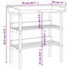 Tavolo Piante Ripiani Legno Massello Abete e Zinco 78×38×82,5 cm Grigio - Image 31 of 32