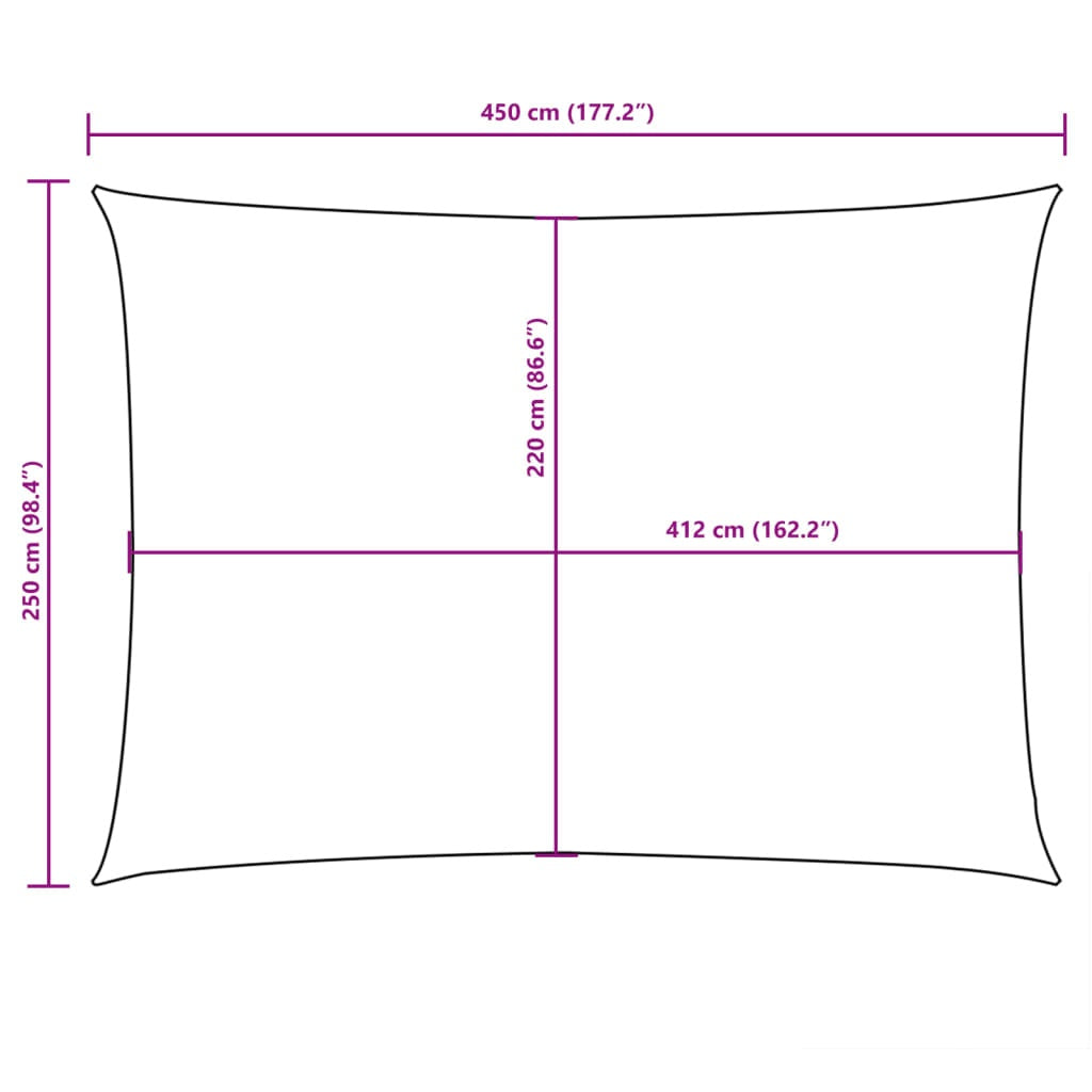 Parasole a Vela Oxford Rettangolare 2,5×4,5 m Arancione - Image 29 of 30