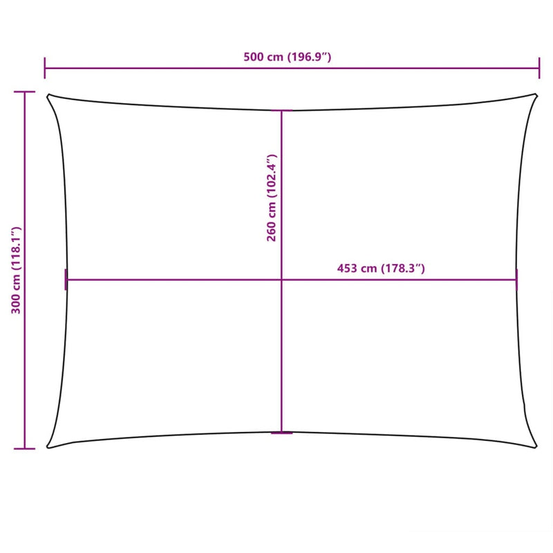 Parasole a Vela Tessuto Oxford Rettangolare 3×6 m Rosso - Image 31 of 31