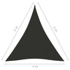 Parasole a Vela Oxford Triangolare 4×5×5 m Antracite - Image 36 of 44