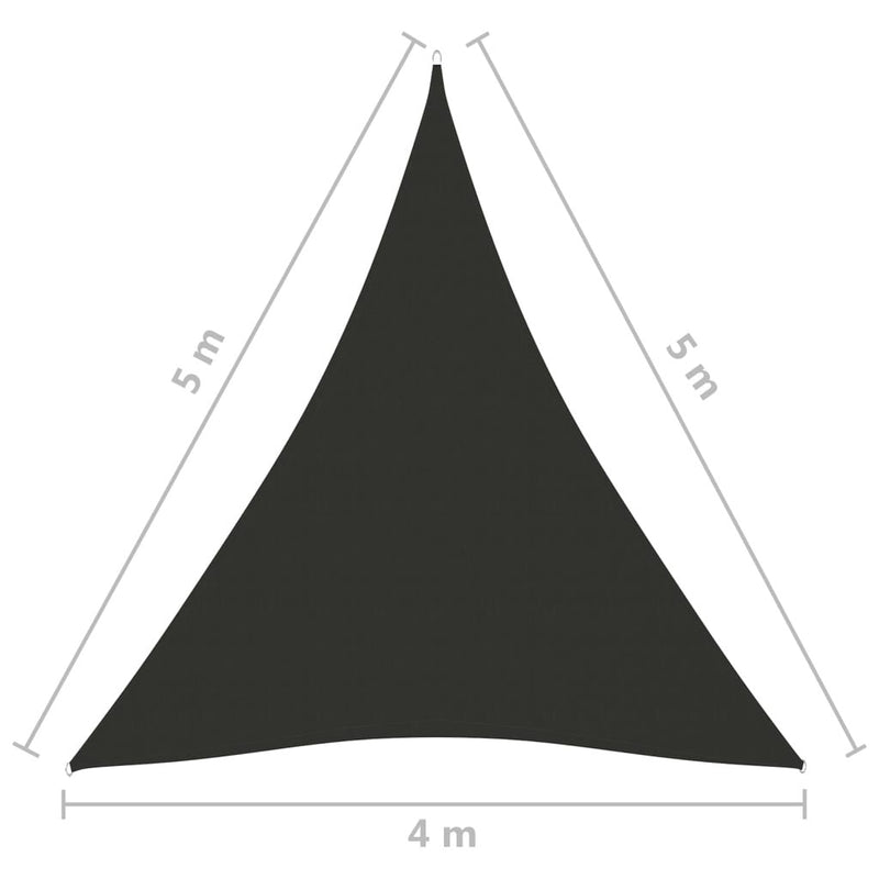 Parasole a Vela Oxford Triangolare 4×5×5 m Antracite - Image 36 of 44