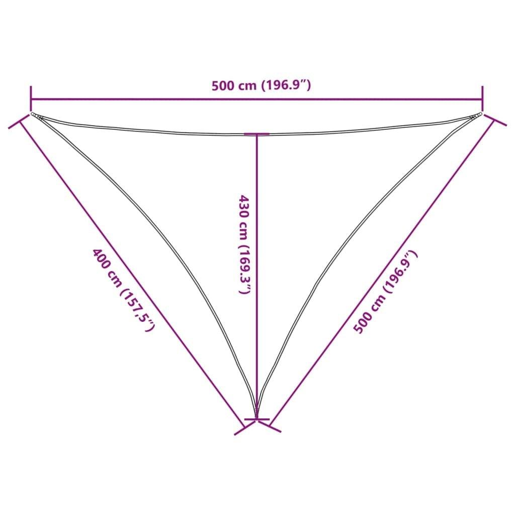 Parasole a Vela Oxford Triangolare 4×5×5 m Antracite - Image 44 of 44