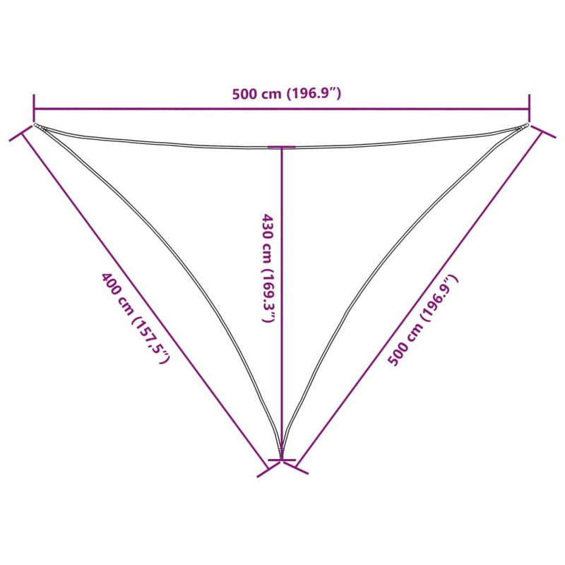 Parasole a Vela Oxford Triangolare 4×5×5 m Antracite - Image 44 of 44