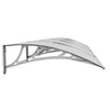 Tettoia per Porta in Policarbonato 350×75 cm Grigio e Trasparente - Image 19 of 21