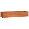 Letto Rialzato da Giardino in Acciaio Corten 240×80×45 cm Colore Ruggine - Image 8 of 28