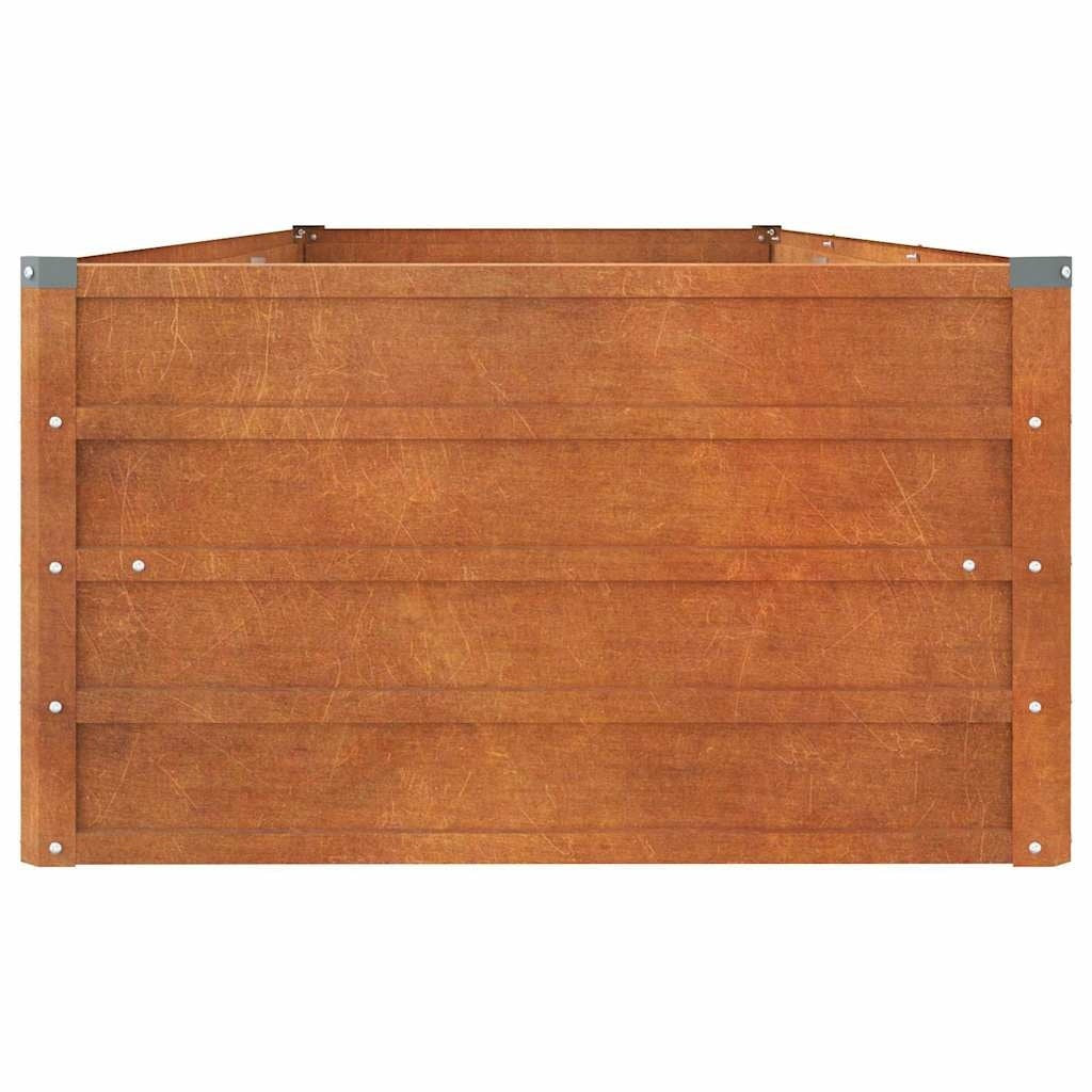 Letto Rialzato da Giardino in Acciaio Corten 240×80×45 cm Colore Ruggine - Image 22 of 28