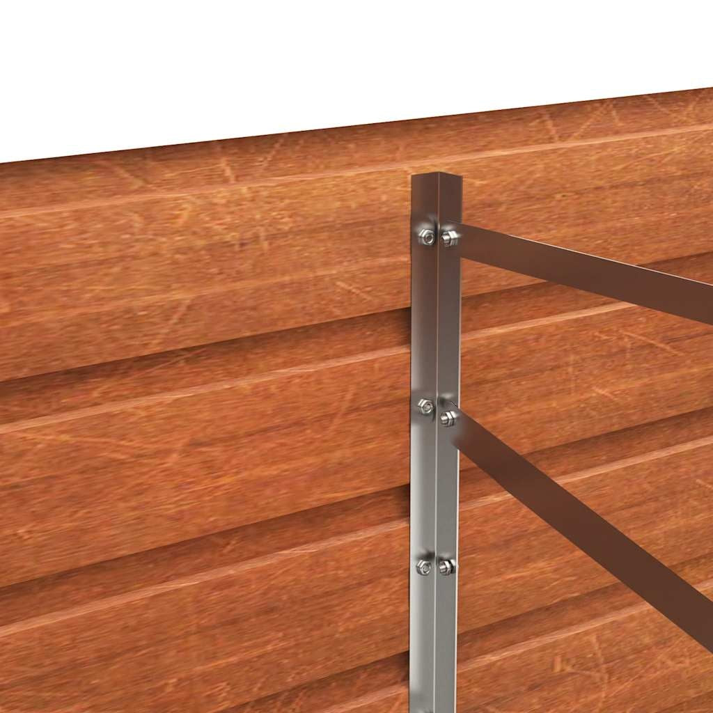 Letto Rialzato da Giardino in Acciaio Corten 240×80×45 cm Colore Ruggine - Image 24 of 28