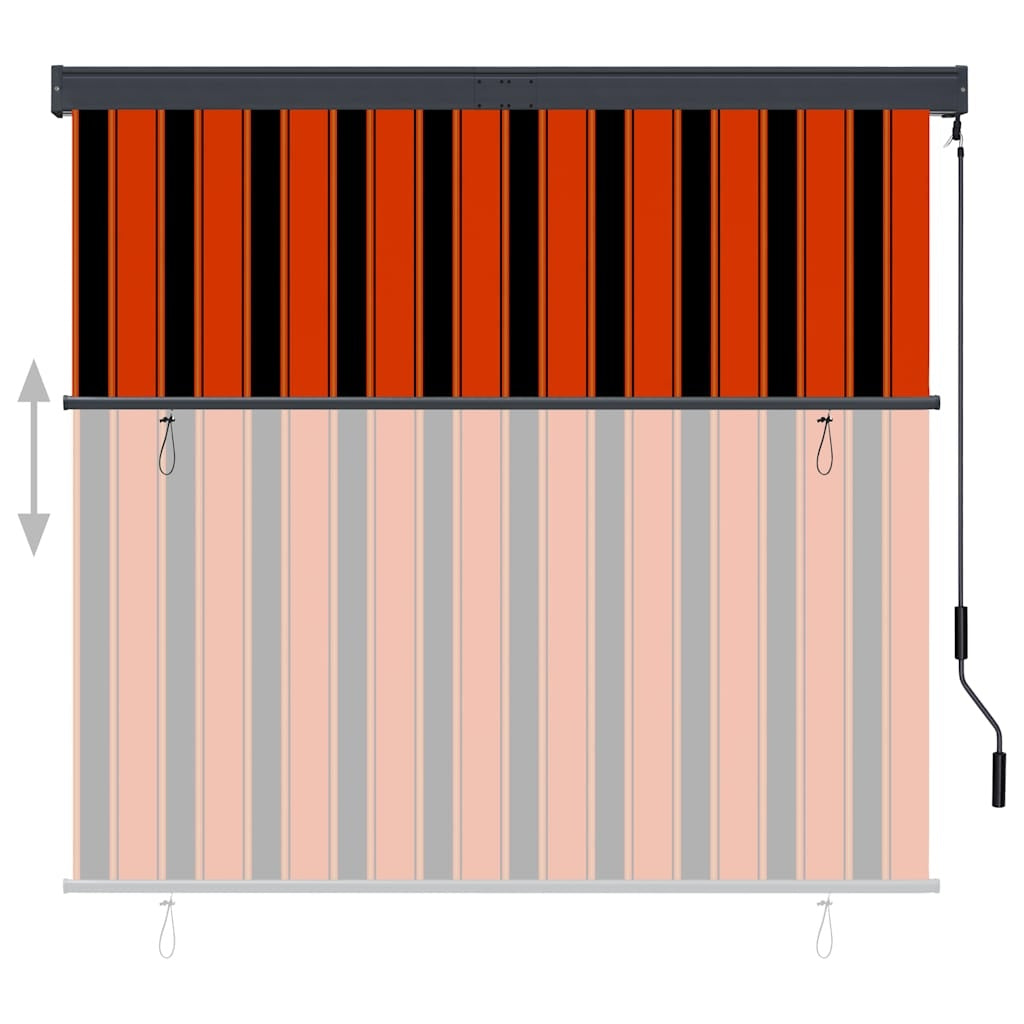 Tenda a Rullo per Esterni con Rivestimento PA 160×250 cm Arancione e Marrone - Image 10 of 36